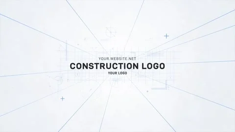 Construction Logo After Effects stock