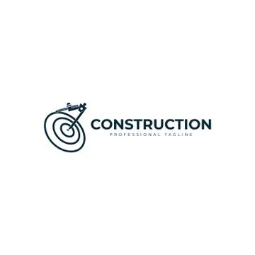 Construction logo concept Stock Illustration
