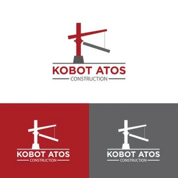 Construction logo design Illustrazione stock