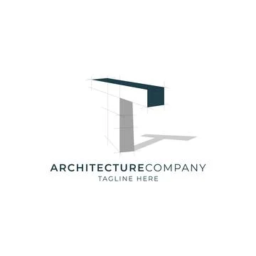 Construction logo design with letter t Stock Illustration