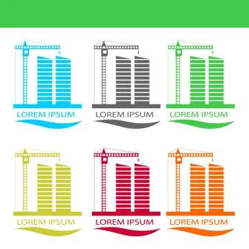 Construction logo set Stock Illustration