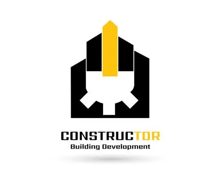 Construction logo template, real estate logo, Business logo, vector of Cons.. Stock Illustration