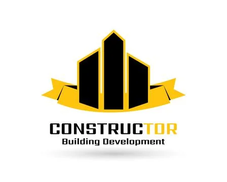 Construction logo template, real estate logo, Business logo, vector of Cons.. Illustrazione stock