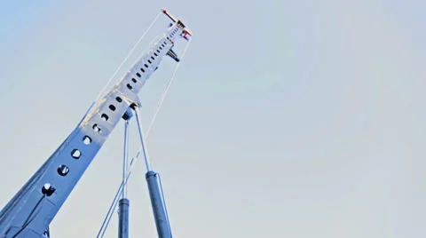 Construction machine with an arrow Stock Footage 51445363