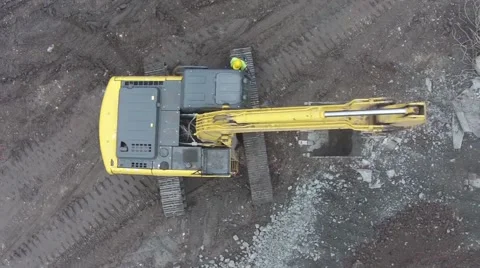 Construction Machine, excavator Stock Footage 43182863