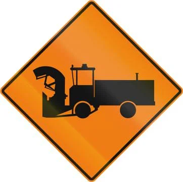 Construction Machinery in Canada Stock Illustration