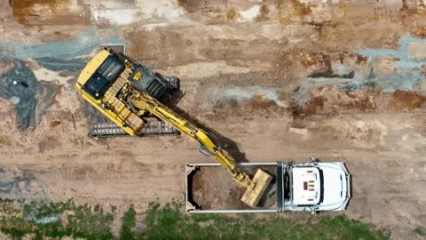 Construction Machinery - Excavator Stock Footage 331617347