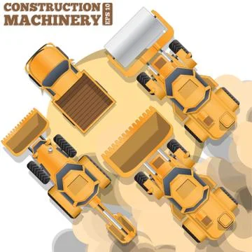 Construction machinery. Illustrazione stock