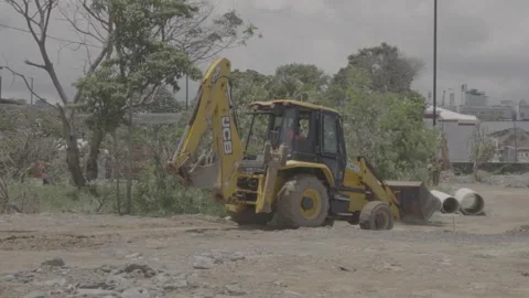 Construction machinery in Panama Stock Footage 343746592