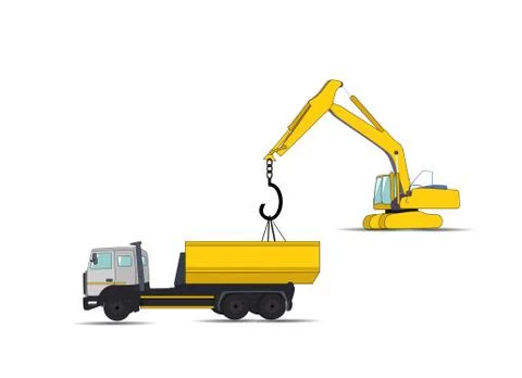 Construction Machinery. Vector Illustration Illustrazione stock