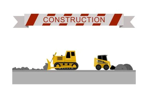 Construction machines icons. Stock Illustration