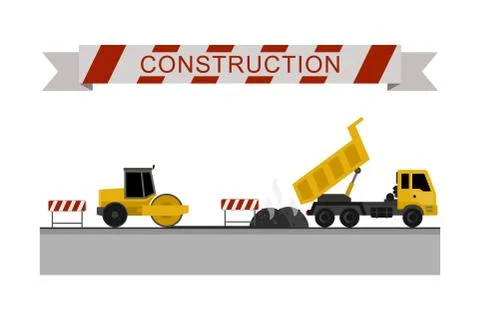 Construction machines icons. Stock Illustration