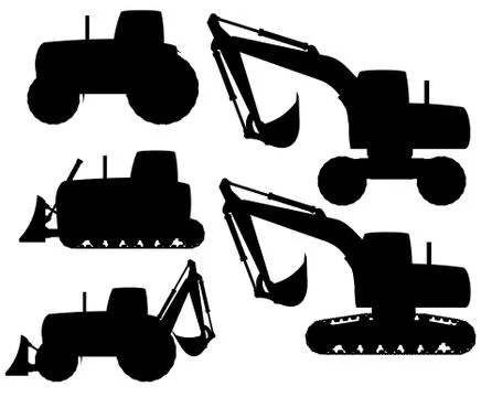 Construction machines Stock Illustration
