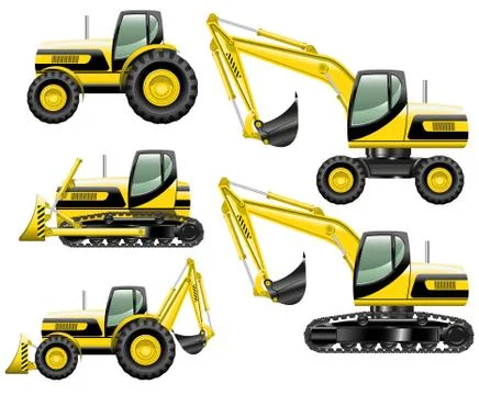 Construction machines Stock Illustration