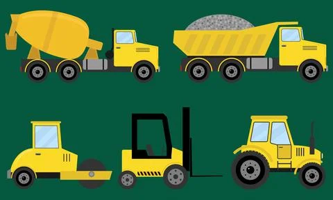 Construction machines Stockillustratie