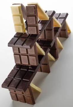 Construction made from chocolate Foto stock