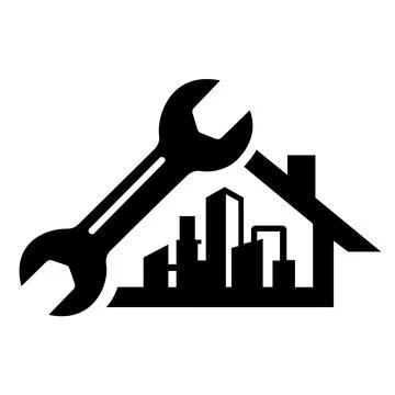 Construction Maintenance Vector Logo Stock Illustration