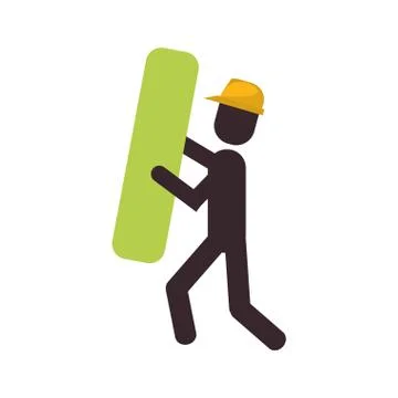 Construction man element work Stock Illustration