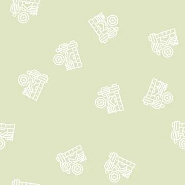 Construction management interior design line seamless pattern Illustrazione stock