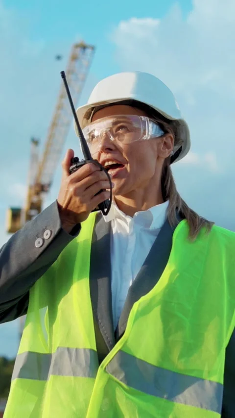 A Construction Manager Actively Engaging in OnSite Communication Utilizing a Stock Footage 304106087