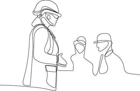 Construction manager and engineer working Stock Illustration