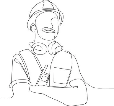 Construction manager and engineer working Stock Illustration