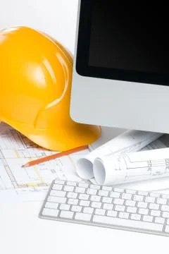 Construction manager office Stock Photos