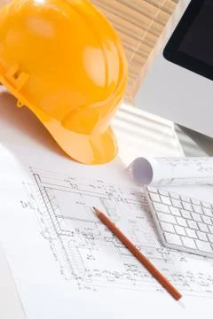Construction manager office Stock Photos