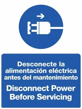 Construction Mandatory Safety Signage Set in English and Spanish 스톡 일러스트