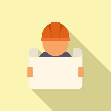 Construction manual icon flat vector. Technical document Stock Illustration