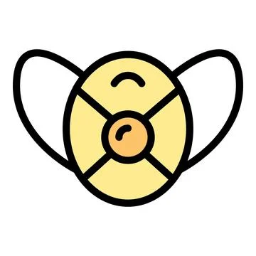 Construction mask icon vector flat Illustrazione stock