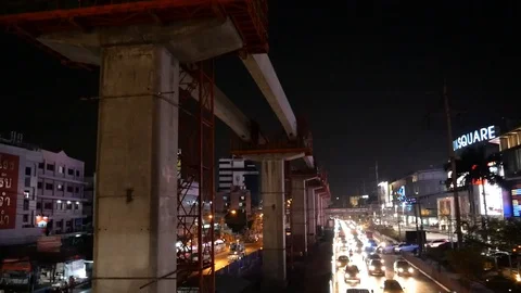 Construction of mass transit system Stock-Footage 120465011