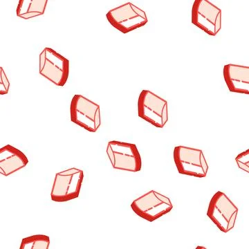 Construction material facing brick isometric icon seamless pattern Stock Illustration