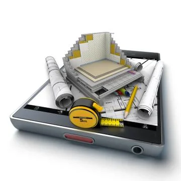 Construction materials app Иллюстрация