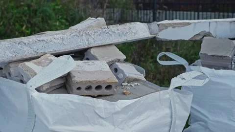 Construction Materials Garbage from House Apartment Renovation Remodelling Work  動画素材 328723472