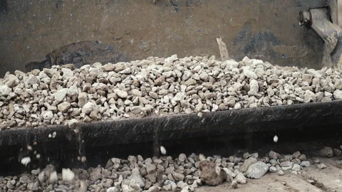Construction Materials in a Loader for Various Projects Involving HeavyDuty Stock Footage 312461222