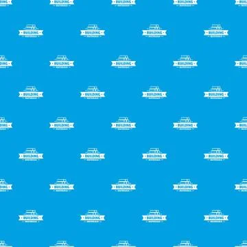 Construction materials pattern seamless blue Stock Illustration