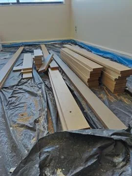 Construction materials in a renovation environment. Stock Photos