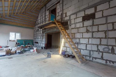 Construction materials for repairs and tools for construction, remodeling Stock Photos