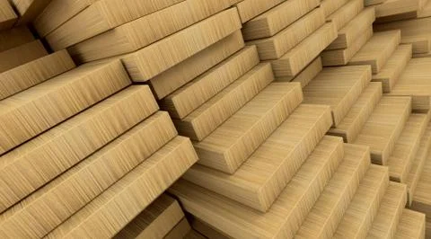 Construction materials wood Illustrazione stock