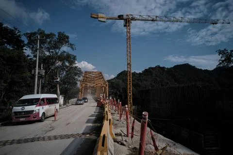 Construction Mayan Train in Boca del Cerro, Tabasco, Mexico Stock Photos