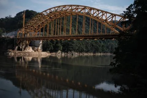 Construction Mayan Train in Boca del Cerro, Tabasco, Mexico Stock Photos