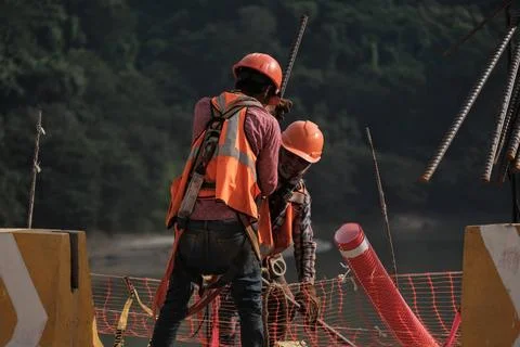 Construction Mayan Train in Boca del Cerro, Tabasco, Mexico Stock Photos
