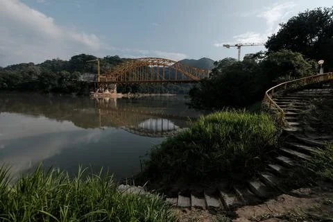 Construction Mayan Train in Boca del Cerro, Tabasco, Mexico Stock Photos