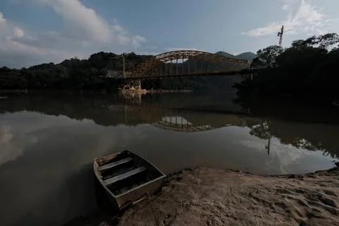 Construction Mayan Train in Boca del Cerro, Tabasco, Mexico Stock Photos