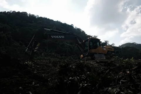 Construction Mayan Train in Boca del Cerro, Tabasco, Mexico Stock Photos