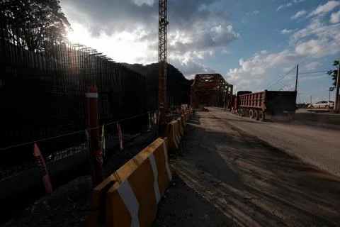 Construction Mayan Train in Boca del Cerro, Tabasco, Mexico Stock Photos