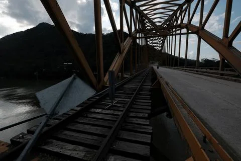 Construction Mayan Train in Boca del Cerro, Tabasco, Mexico Stock Photos