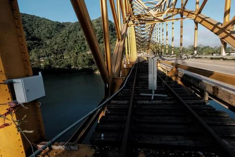Construction Mayan Train in Boca del Cerro, Tabasco, Mexico Stock Photos