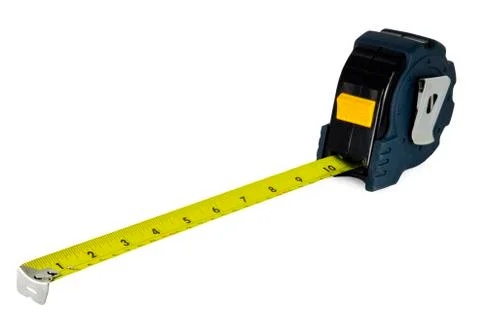 Construction Measuring Tape Isolated On White Stock Photos
